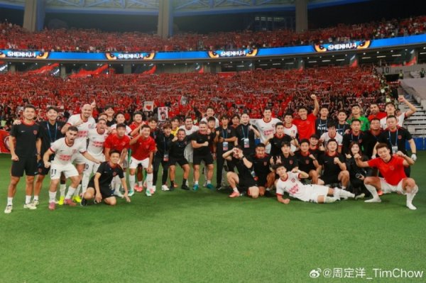 周定洋社媒庆祝绝平申花：让我们继续拼、继续冲，一场一场来！