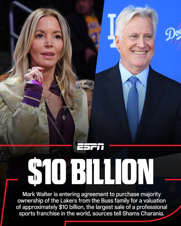 湖人百亿卖队！名记：该交易预计在未来几个月得到NBA董事会批