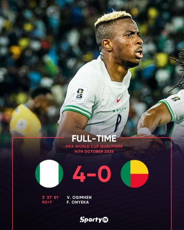 遗憾！奥斯梅恩戴帽尼日利亚仍无缘直通，只可通过附加赛出线